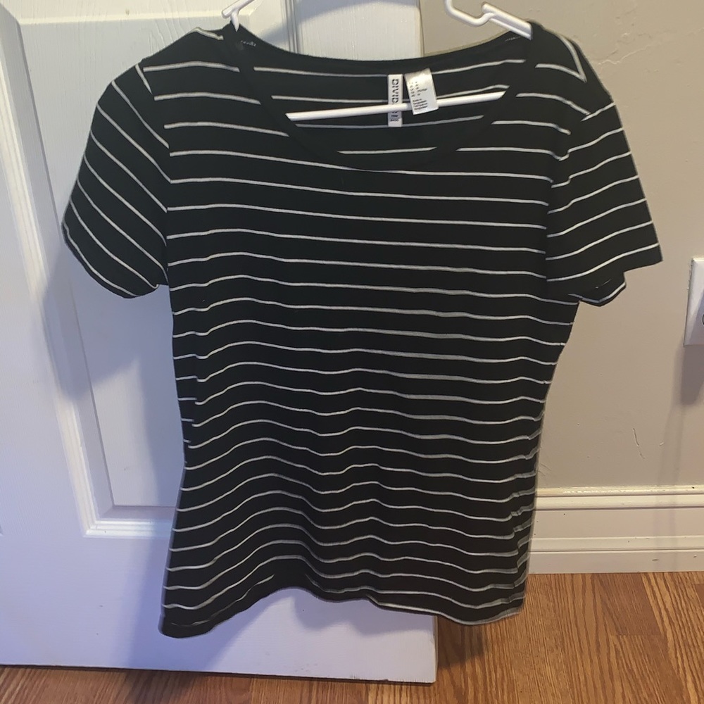 A striped black shirt